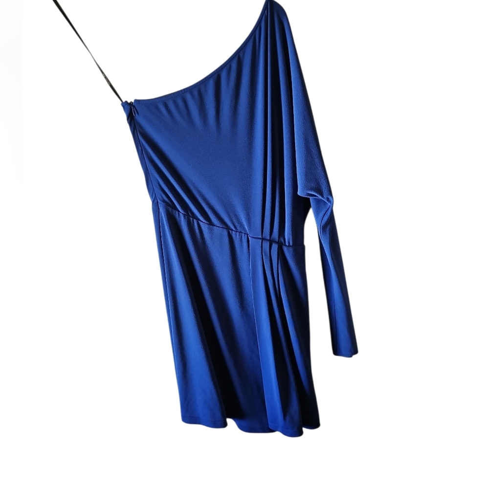 Rachel Zoe Vibrant Blue One-Shoulder Dress Marrakesh Blue Sz Small New $295 - Picture 6 of 10
